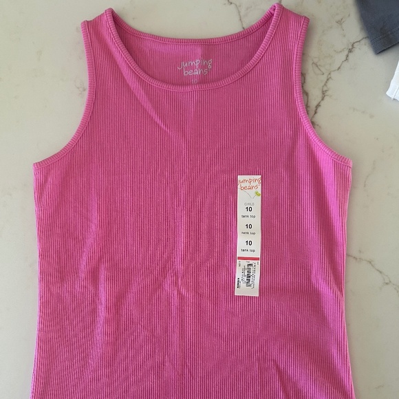 NWT! Girls Jumping Beans Pink Tank Top Size 10 - Picture 1 of 1
